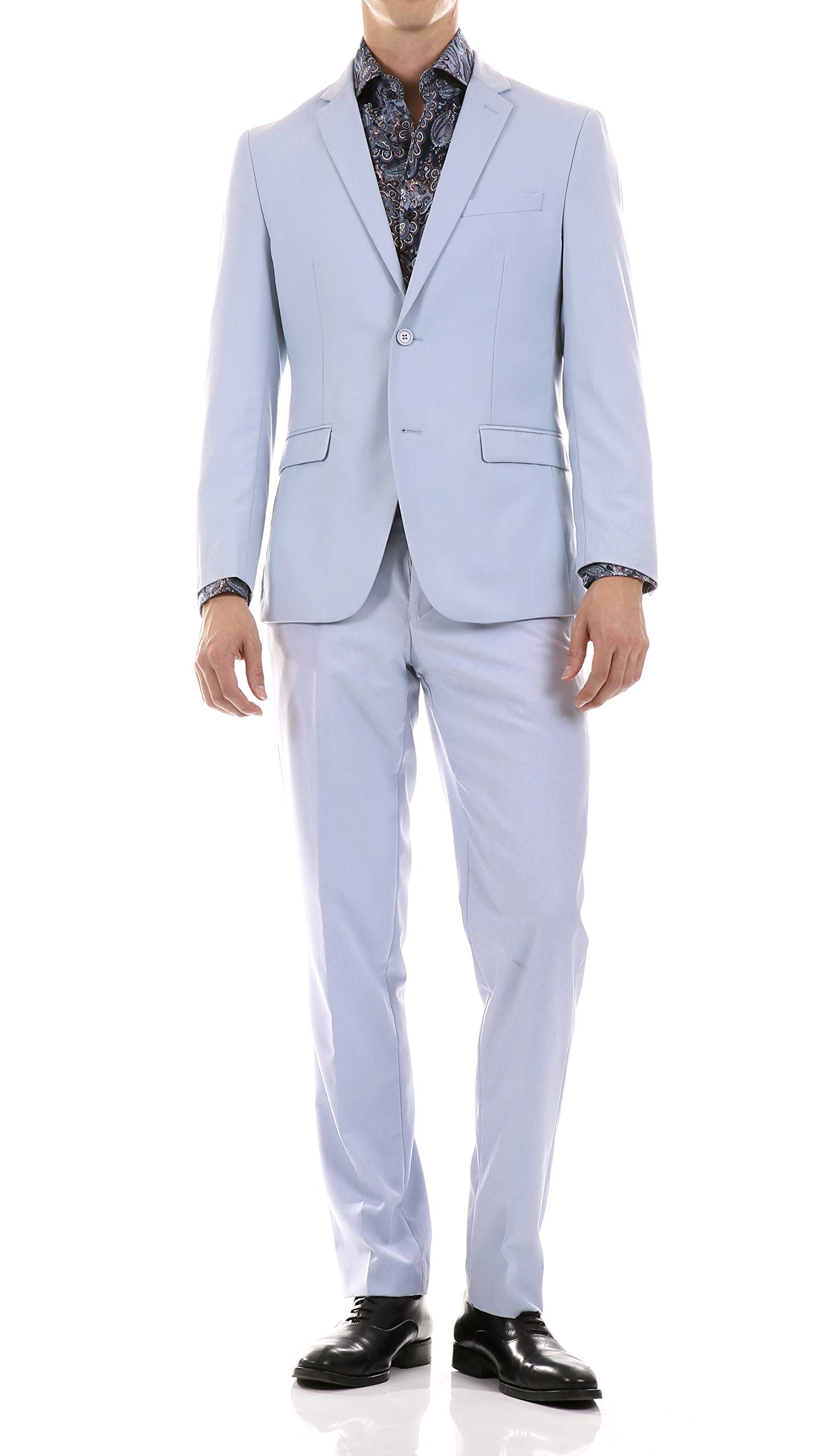 Ferrecci Men's 2-Piece Slim Fit Suit - Modern Tailored Business & Wedding Suit for Professional & Formal Occasions