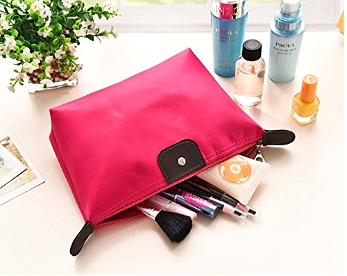 FOK 1 Piece Women's Makeup Bag - Waterproof Cosmetic Organizer with Hanging Hook, Travel Toiletry Pouch for Jewelry & Accessories (Yellow) - Perfect for Gym, Vacation & Daily Use