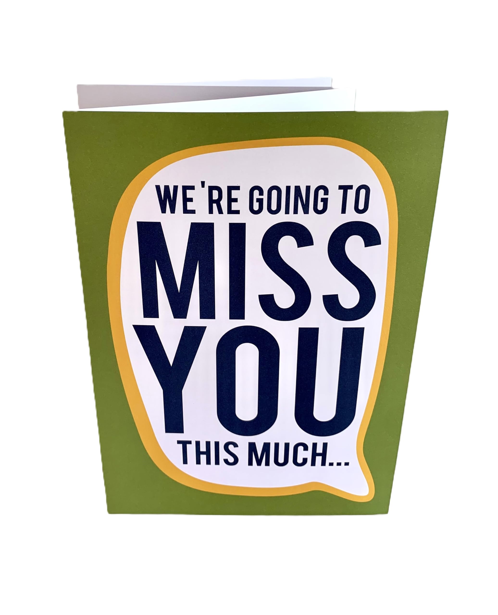 WRAPT 'We're Going To Miss You' Fold Out A4 Card - Farewell Card for Colleagues, Teachers, Retirement or New Job | 7 Blank A4 Sides | Large Greeting Card with Envelope | Perfect for Office Goodbyes, Teacher Appreciation & Career Transitions