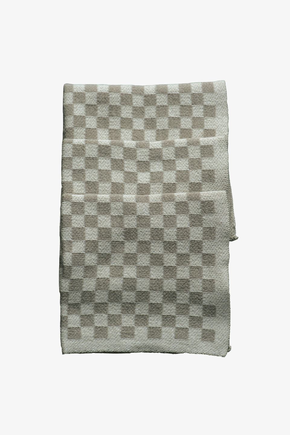 Premium Chekka Taupe & Oatmeal Wash Cloths Set of 3 - Soft Exfoliating Bath Towels for Face & Body - Perfect for Spa, Baby Care & Gentle Skin Cleansing