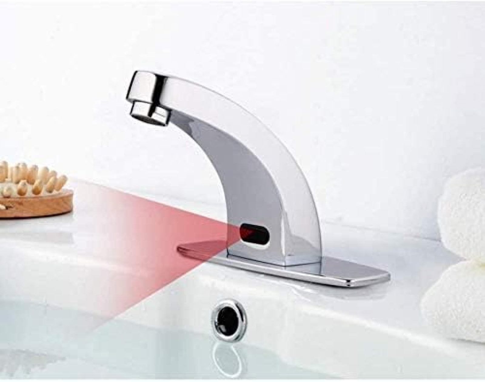CRJUS Automatic Touch Sensor Kitchen Faucet - Hands-Free Inductive Water Saving Tap with Battery Operation for Modern Kitchens | Perfect for Cooking, Washing Dishes & Hygiene