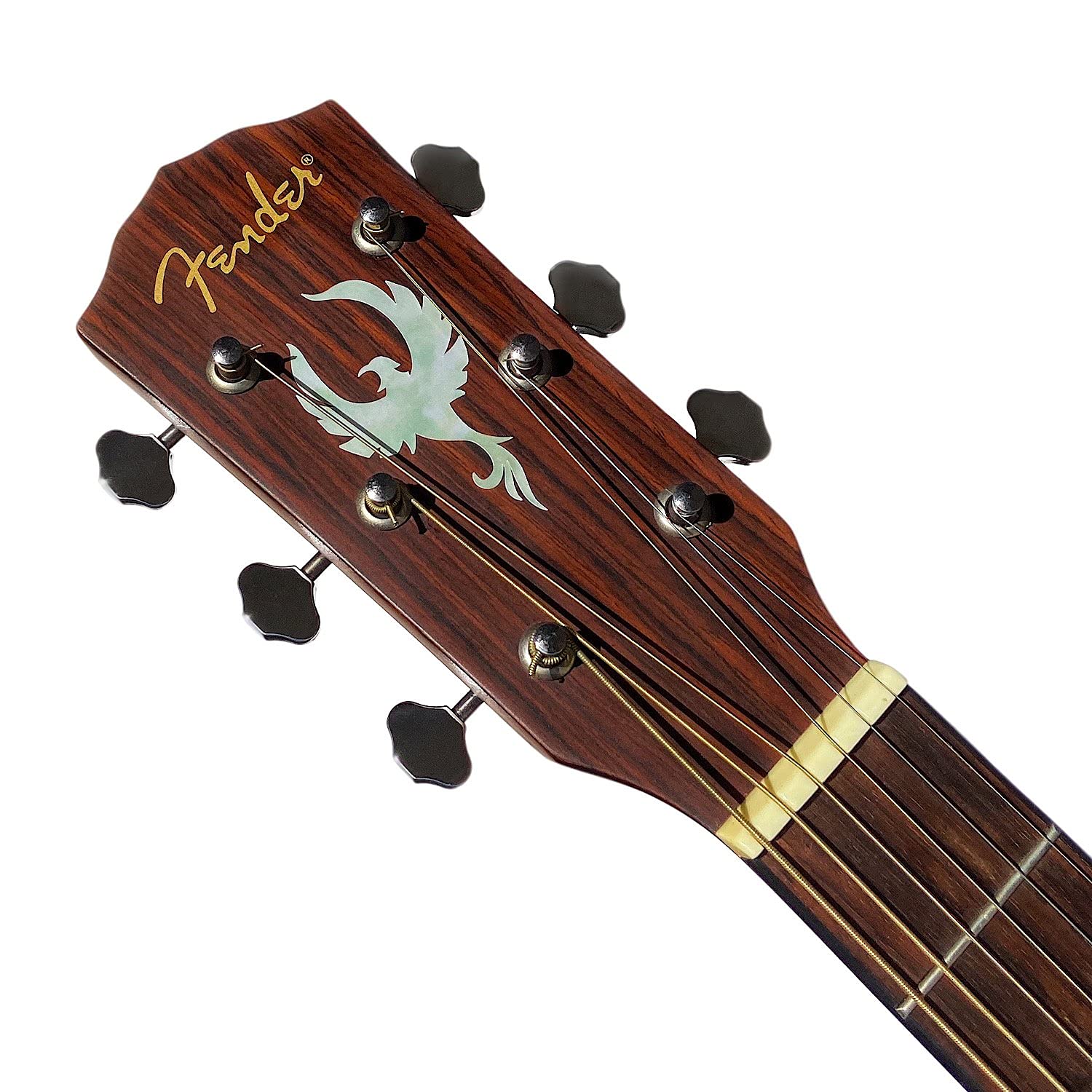 Phoenix Bird Guitar Headstock Inlay Sticker - White Pearl for Custom Decoration