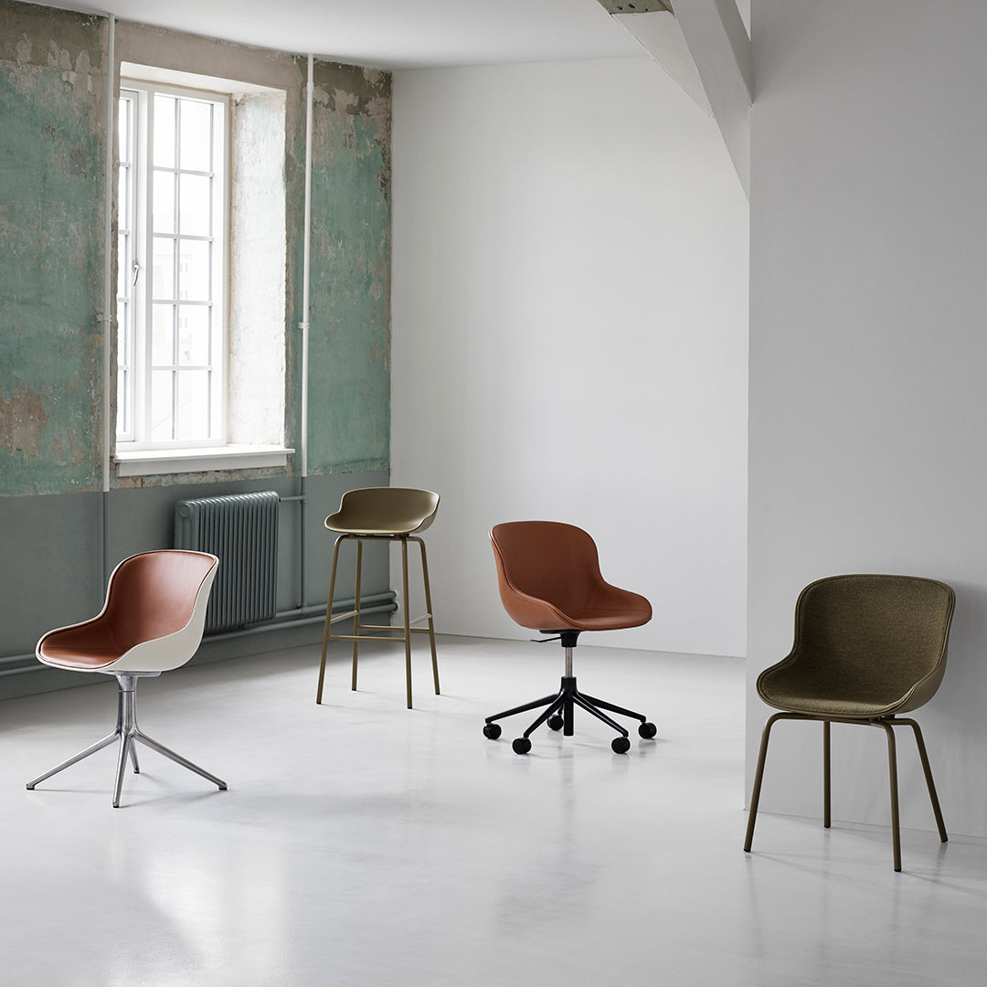 Modern Hyg Side Chair with Steel 4-Leg Base & Upholstered Seat - Perfect for Dining Room, Kitchen, Office or Small Space Decor