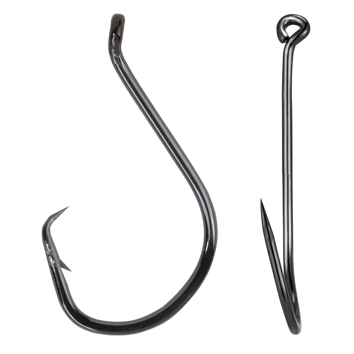 AMYSPORTS Trout Bass Fishing Hooks - Saltwater & Freshwater Steel Circle Hooks - Sharp Stainless Octopus Bait Hooks for Bass, Trout, Catfish - Perfect for Lake, River & Ocean Fishing