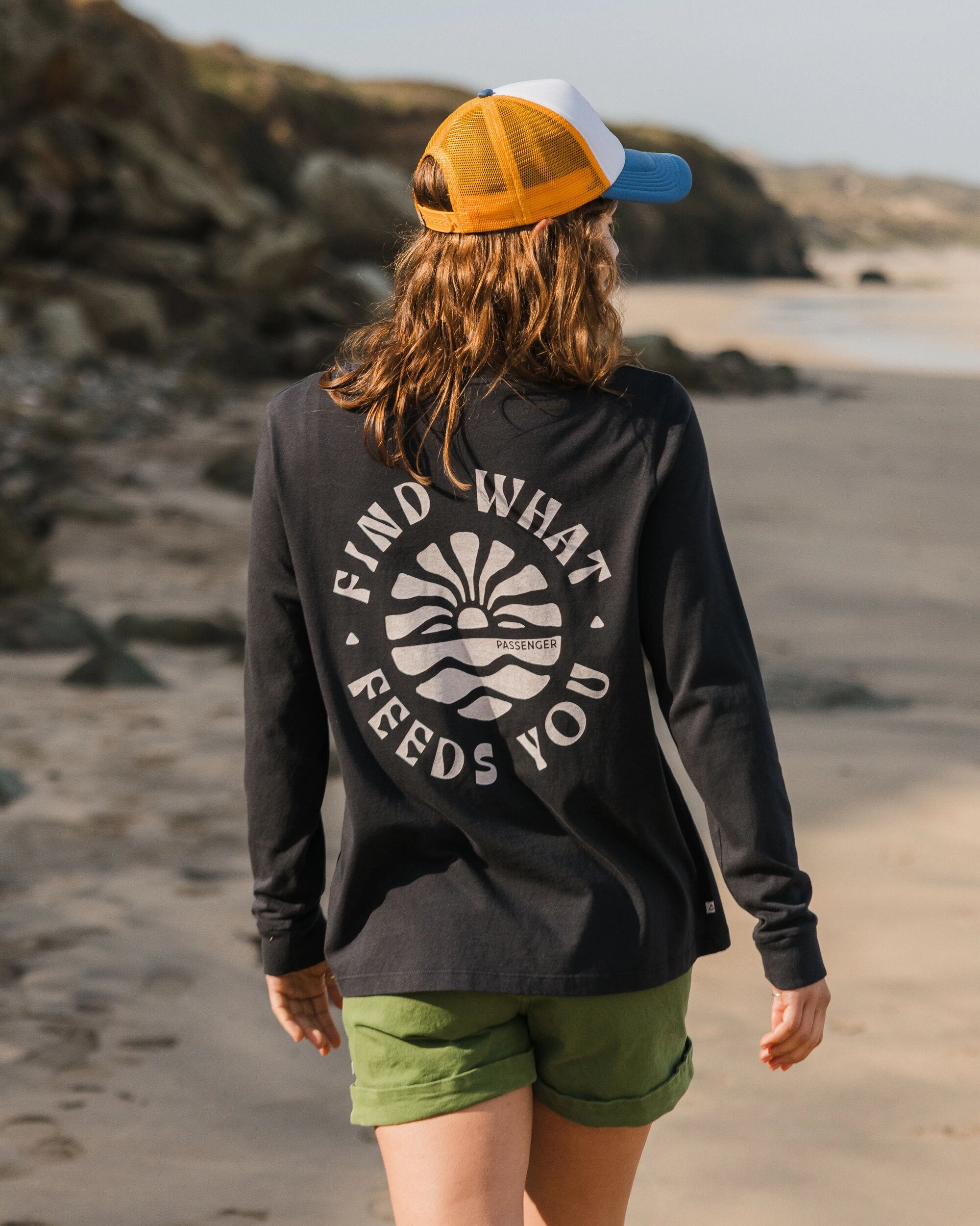 Eco-Friendly Recycled Cotton Long Sleeve T-Shirt for Men & Women | Soft Sustainable Black Tee | Perfect for Casual Wear, Outdoor Activities & Everyday Comfort