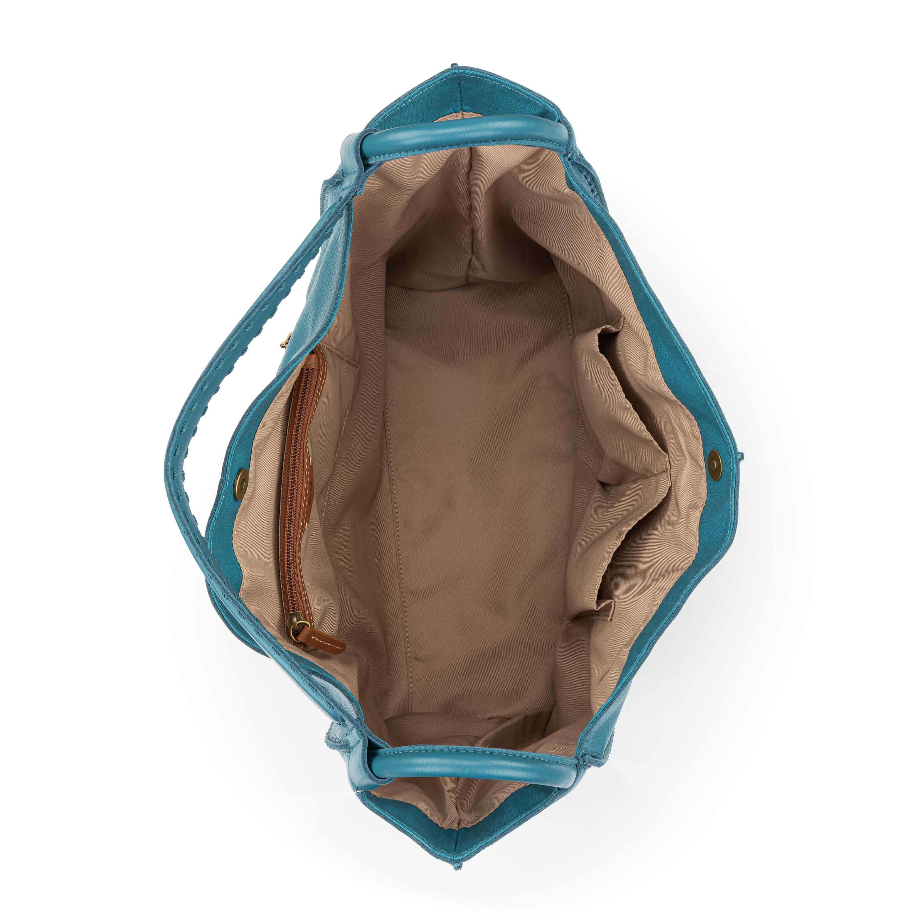 Los Feliz Large Leather Tote Bag - Premium Lagoon Color - Perfect for Work, Travel & Everyday Use
