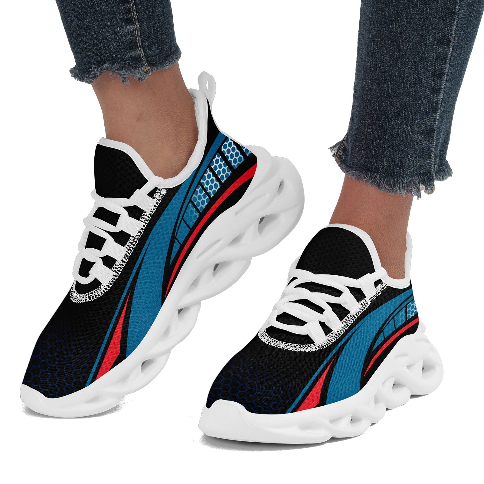 Custom Maxsoul Personalized Sneakers for Men & Women - Lightweight Comfortable Walking Shoes FN003 E025022 (Size 16) - Perfect for Running, Gym Workouts & Casual Wear