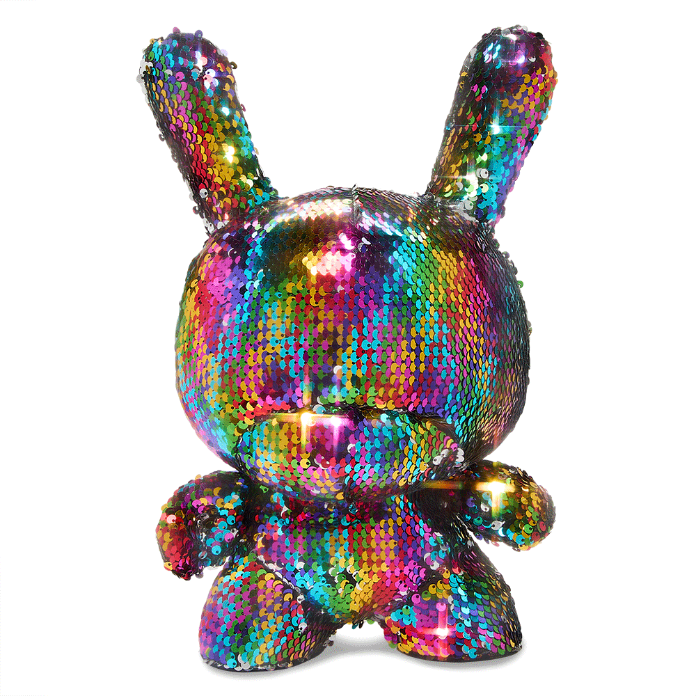 Kidrobot Flippin Rainbows 13-Inch Plush Dunny Toy - Cute Collectible Stuffed Animal for Home Decor, Gift Giving & Pop Culture Enthusiasts