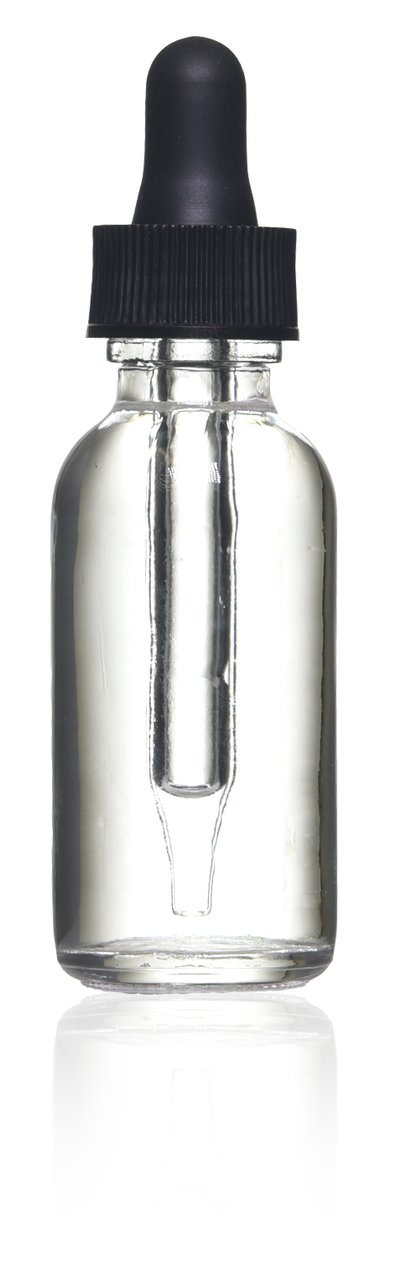ANGIEHAIE 1 oz (30 ml) Clear Boston Round Glass Bottles with Glass Droppers - Pack of 36 - Essential Oil, Perfume & DIY Craft Storage Solution