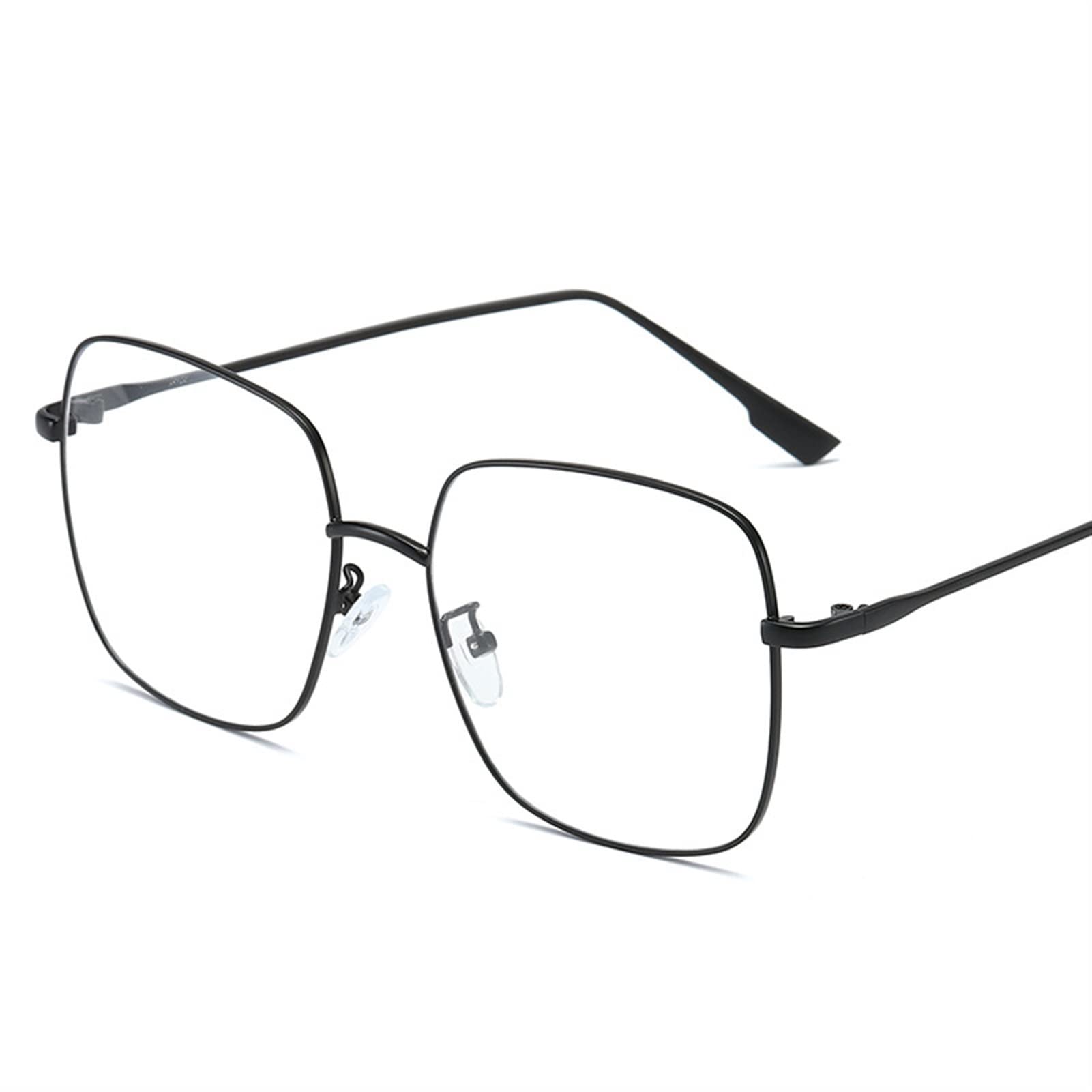 Blue Light Blocking Reading Glasses for Men & Women - Large Metal Frame for Computer Use