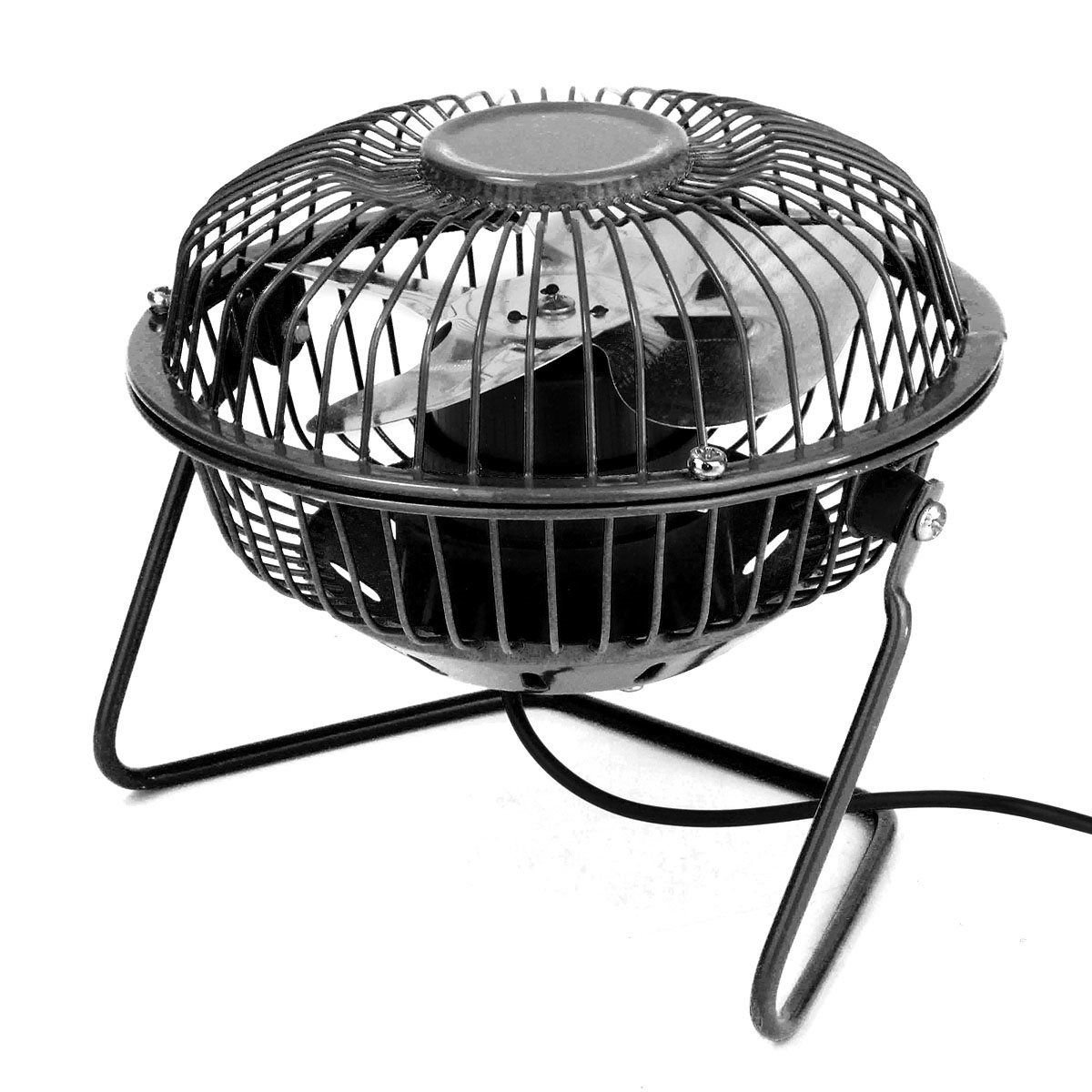 4’’ USB Mini Desk Fan - Quiet, Powerful Metal Cooling Fan for Office, Home & Dorm Room | Portable USB Powered Small Fan for Computer, Nightstand & Workspace