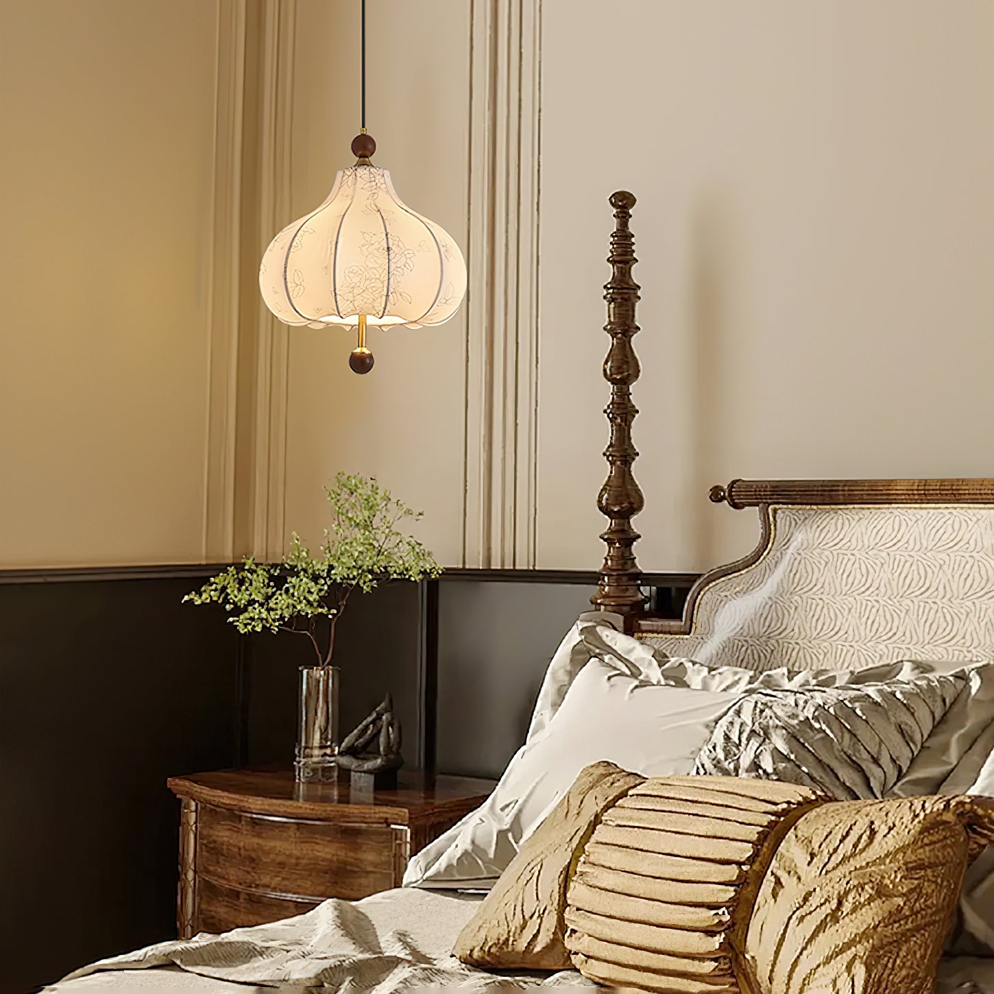 Stylish Chestnut Bloom Pendant Lamp - Modern Hanging Light Fixture for Dining Room, Kitchen Island & Bedroom Decor