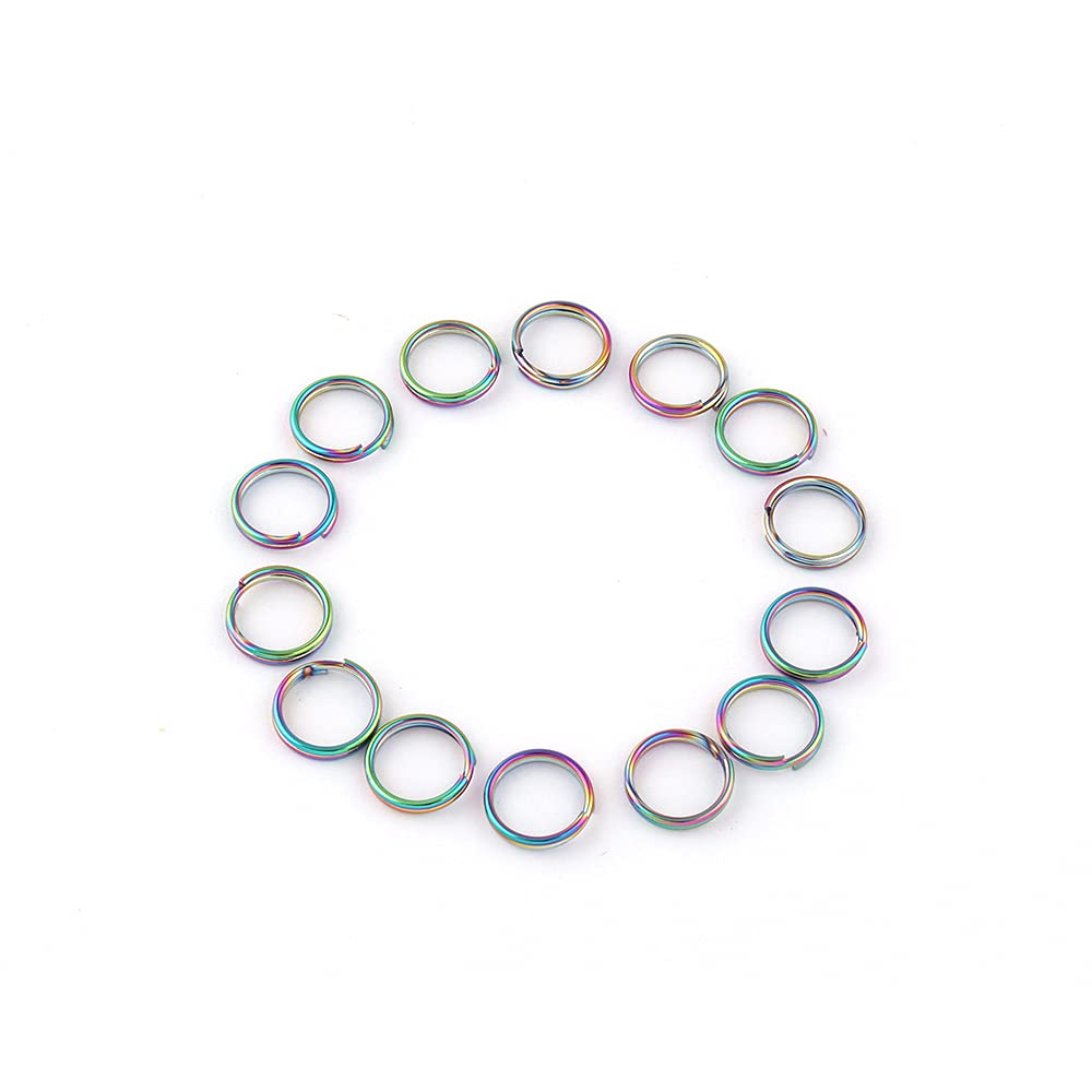 Round Split Key Ring Keychain Holder - Durable Metal Keychain Clasp for Keys, Jewelry, and Purse Charms - Perfect for Organizing Keys, DIY Crafts, and Accessories