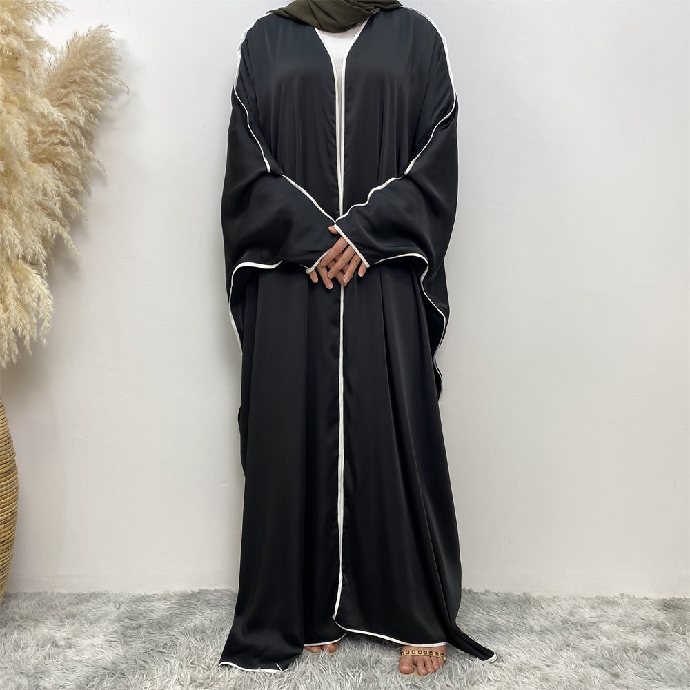 Elegant Black Bisht 2-Piece Abaya Set for Women - Modest Islamic Prayer Dress & Special Occasion Outfit