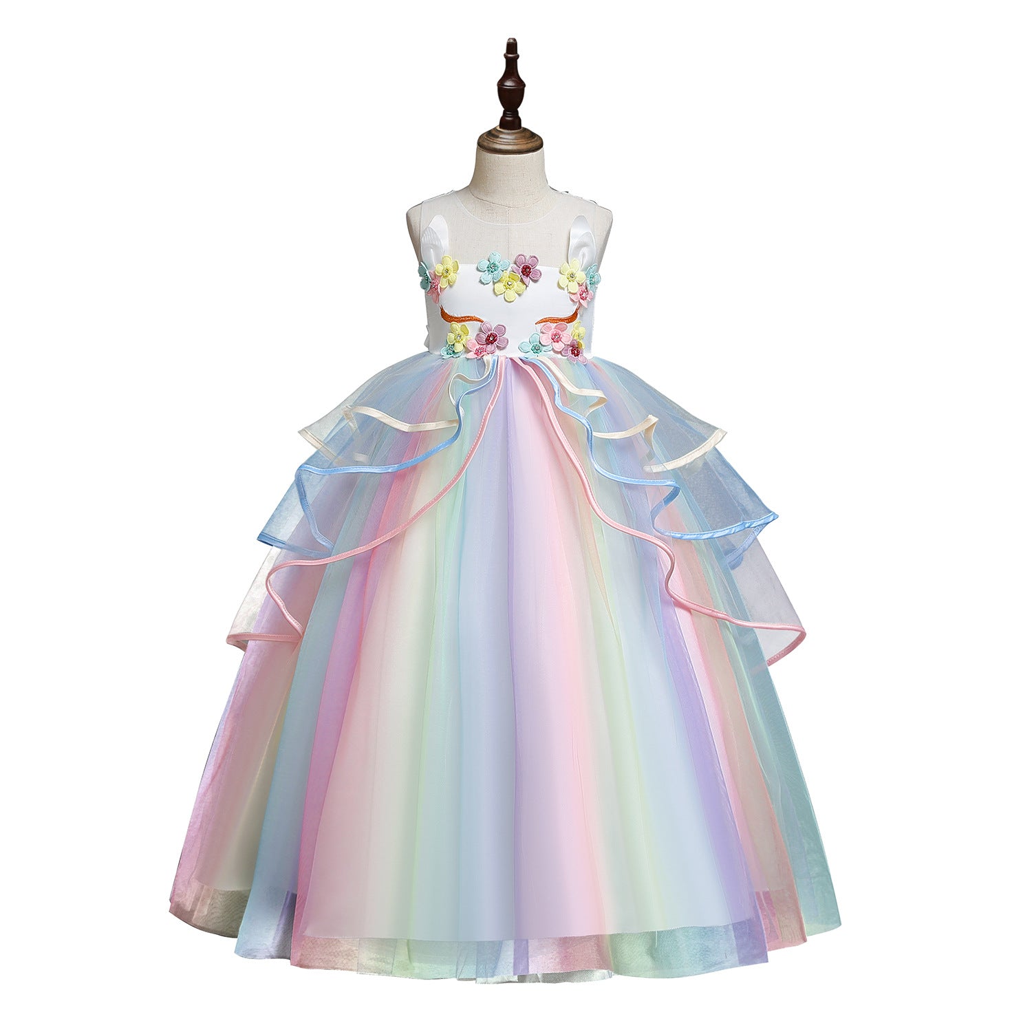 Baby Girl & Toddler Princess Dress - Summer Rainbow Flower Girl Dress for Christmas Pageant & Special Occasions | Perfect for Weddings, Parties & Photo Shoots
