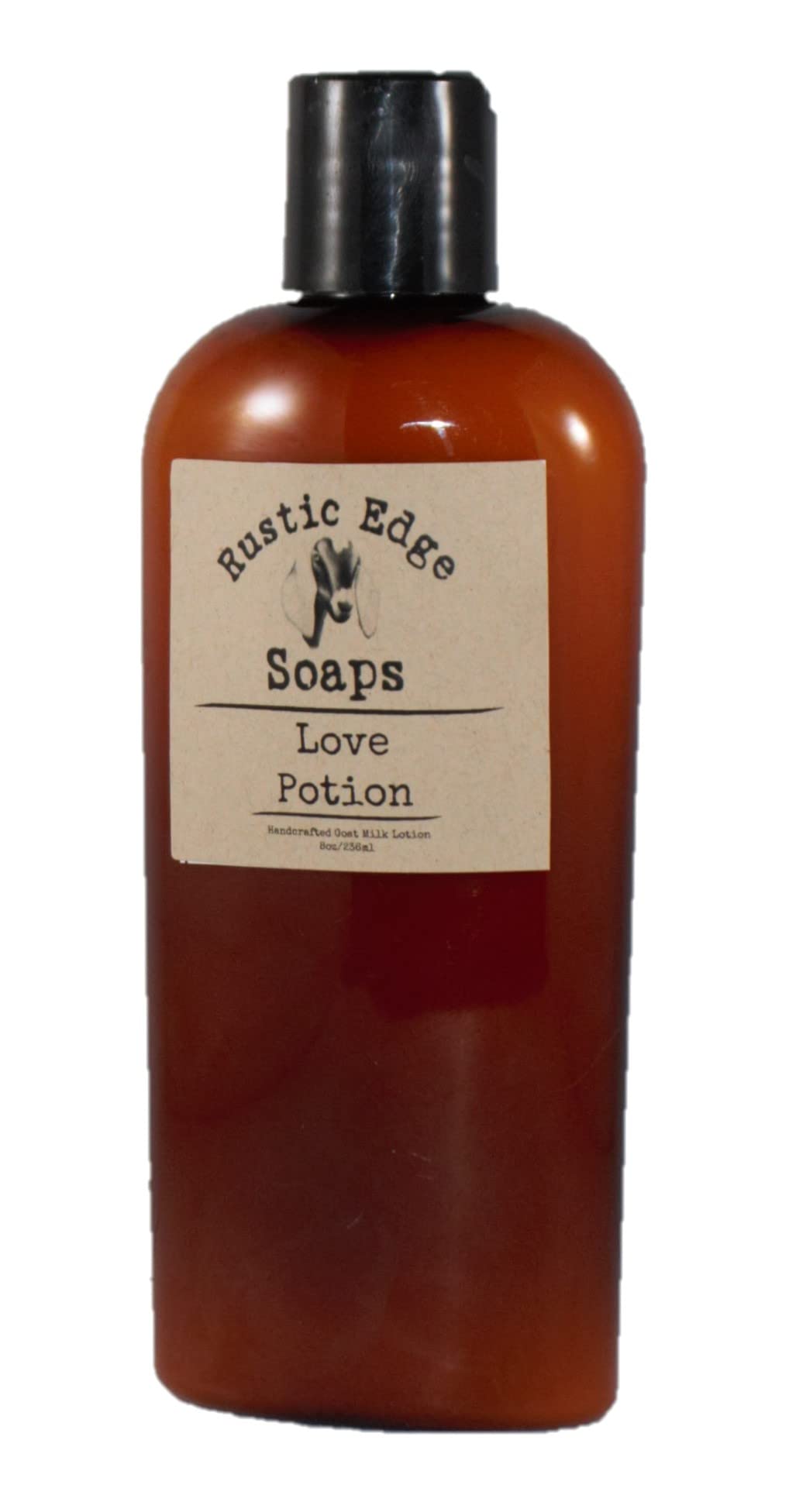 Love Potion Goat Milk Lotion - 8oz All Natural Moisturizing Cream, Handmade in North Carolina | Hydrating Body & Hand Lotion for Dry Skin Care - Perfect for Daily Use, Gifts & Spa Treatments