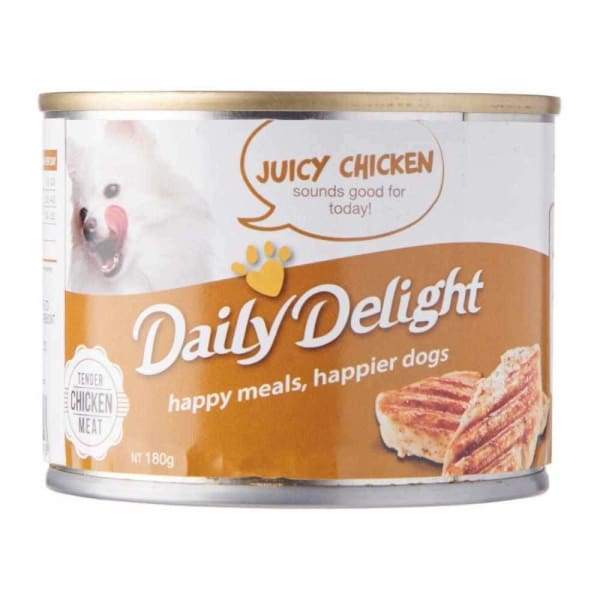 Premium Daily Delight Juicy Chicken Canned Dog Food - Grain-Free, High-Protein Wet Food for Puppies & Adult Dogs - Perfect for Mealtime, Training Rewards & Travel Feeding