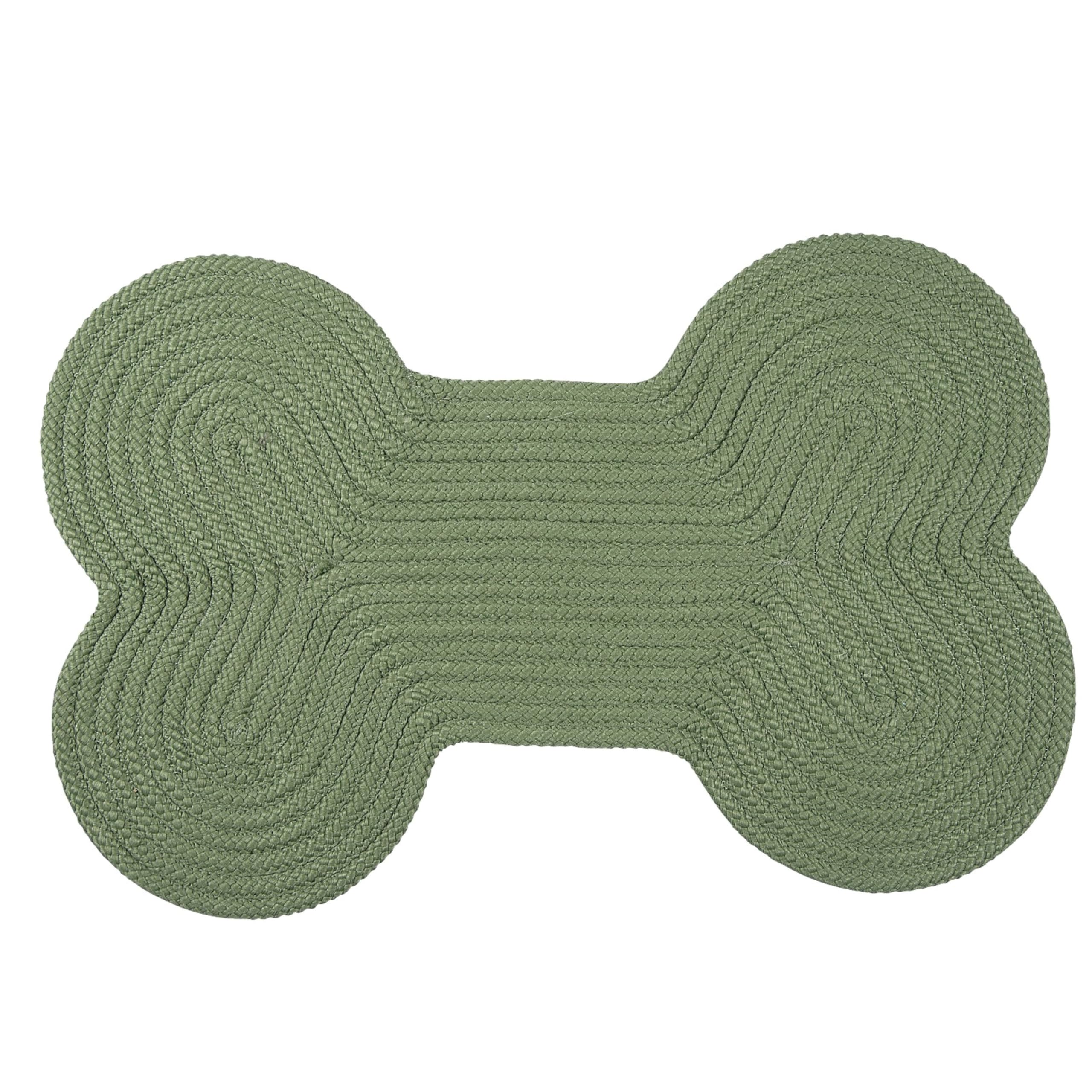 Colonial Mills Reversible Dog Bone Rug - Moss Green, 1'6
