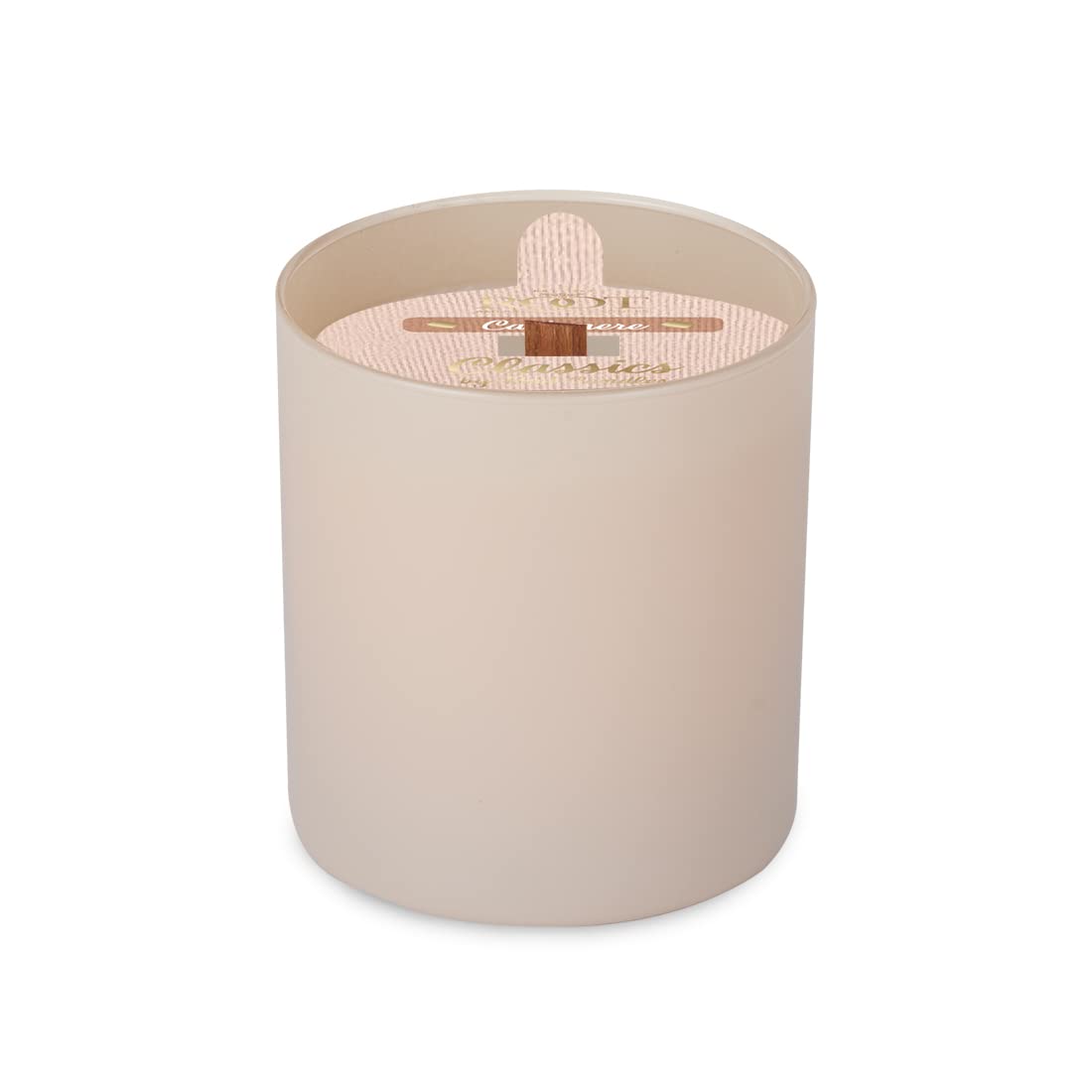 Premium USA-Made Root Candles Classics Collection - 8oz Beeswax Blend Scented Candle with Wood Wick in Cashmere Fragrance | Long-Lasting Aromatherapy for Home, Spa & Meditation Relaxation