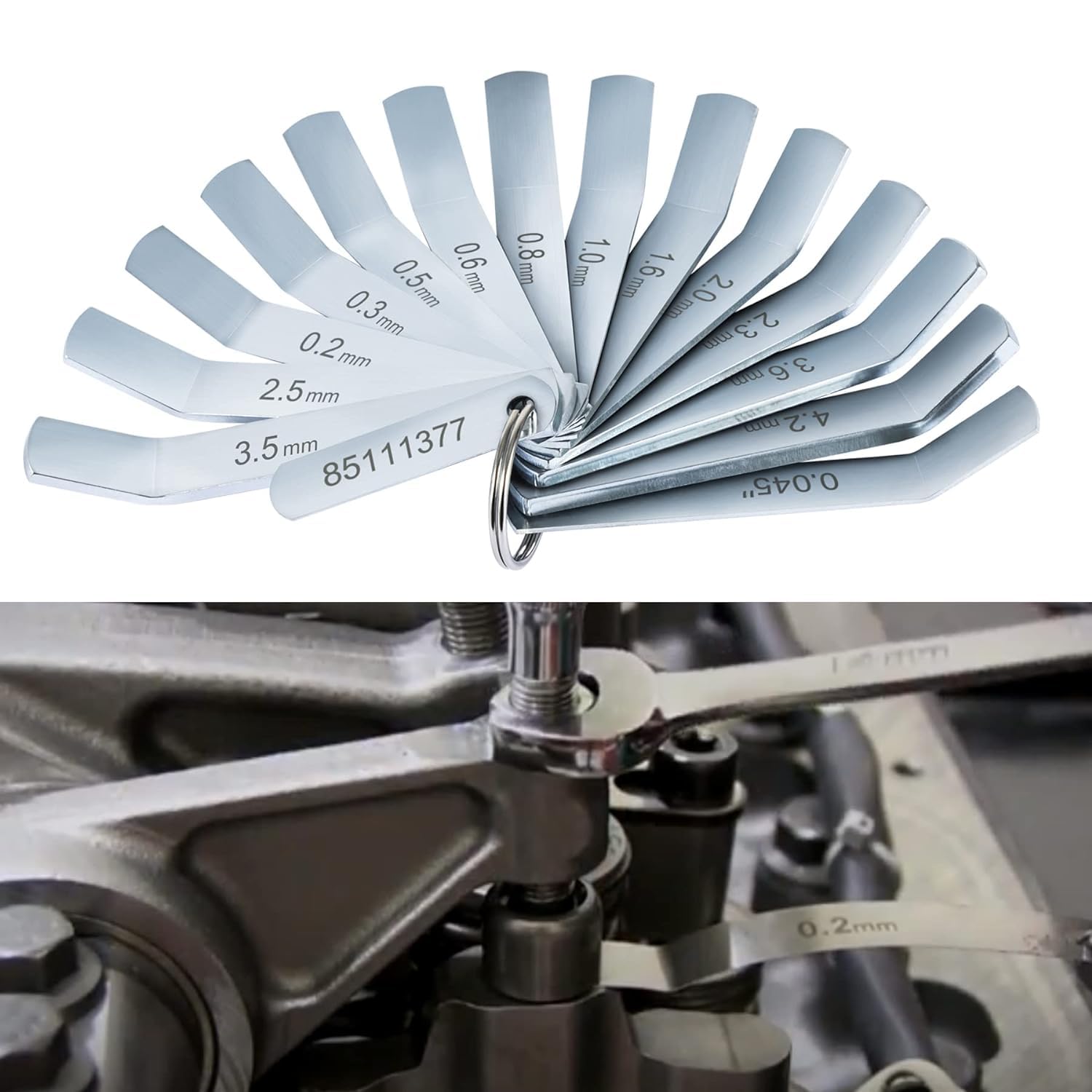 Feeler Gauge & Jake Brake Tool Set for Volvo Mack MP7 MP8 MP10 D12 D13 D16 Engines - Replacement Parts 85111377 88880052 88880053 - Intake & Exhaust Valve Adjustment Kit for Diesel Engine Maintenance & Tuning