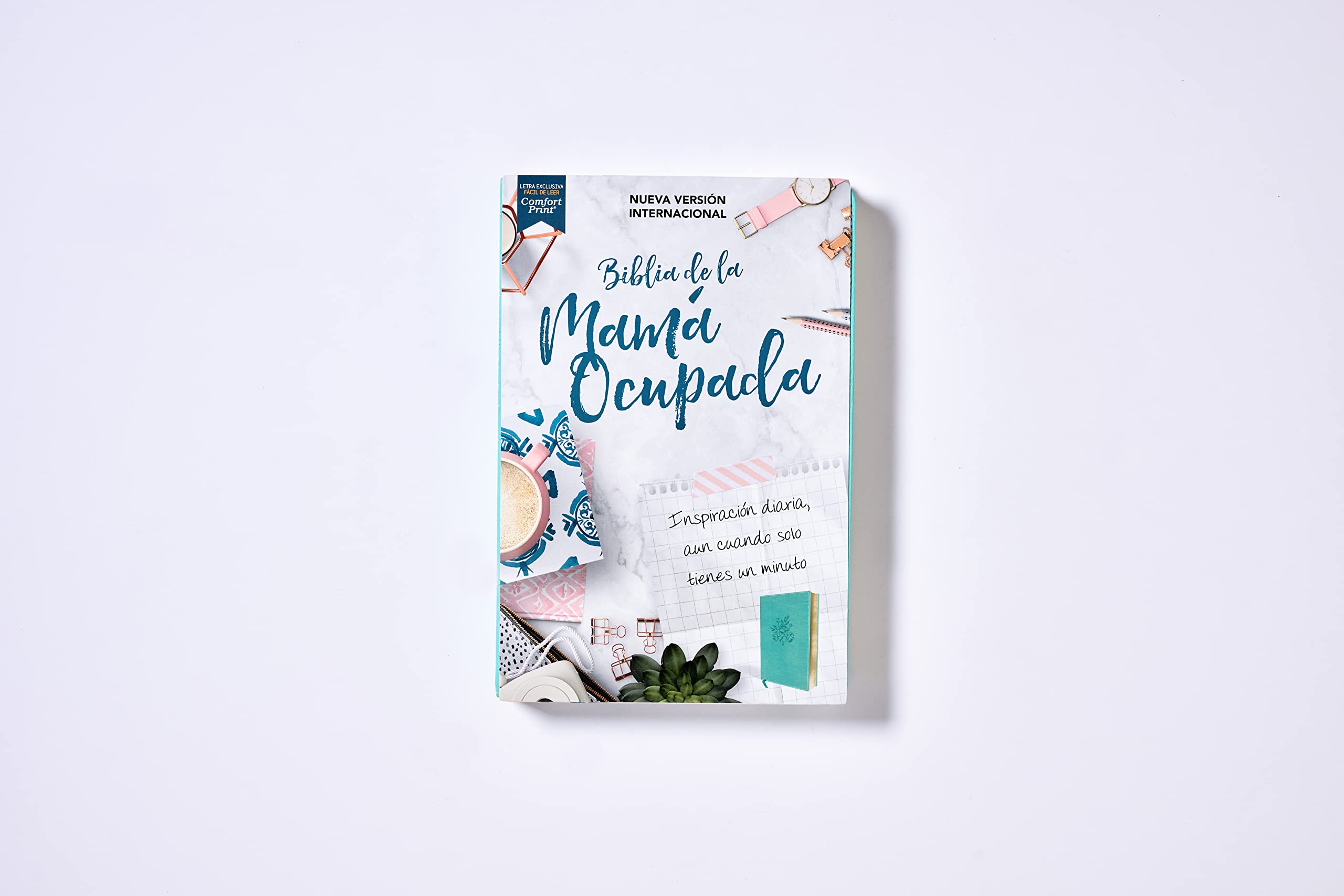 NVI, Busy Mom's Bible, Leathersoft Cover, Turquoise, Words of Christ in Red, Comfort Print: Daily Inspiration Even When You Only Have a Minute (Spanish Edition) - Perfect for Devotions, Prayer Time & Encouragement for Christian Mothers