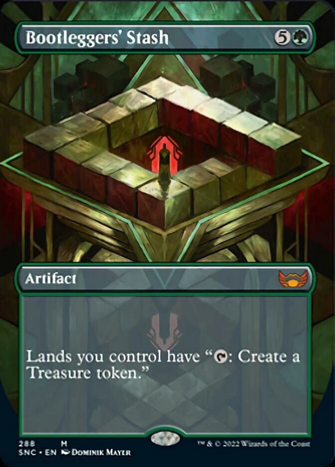 Magic: the Gathering - Bootleggers' Stash (288) Borderless Card - Streets of New Capenna Expansion - Collectible Trading Card Game for MTG Players & Deck Builders - Perfect for Commander, Modern & Casual Play