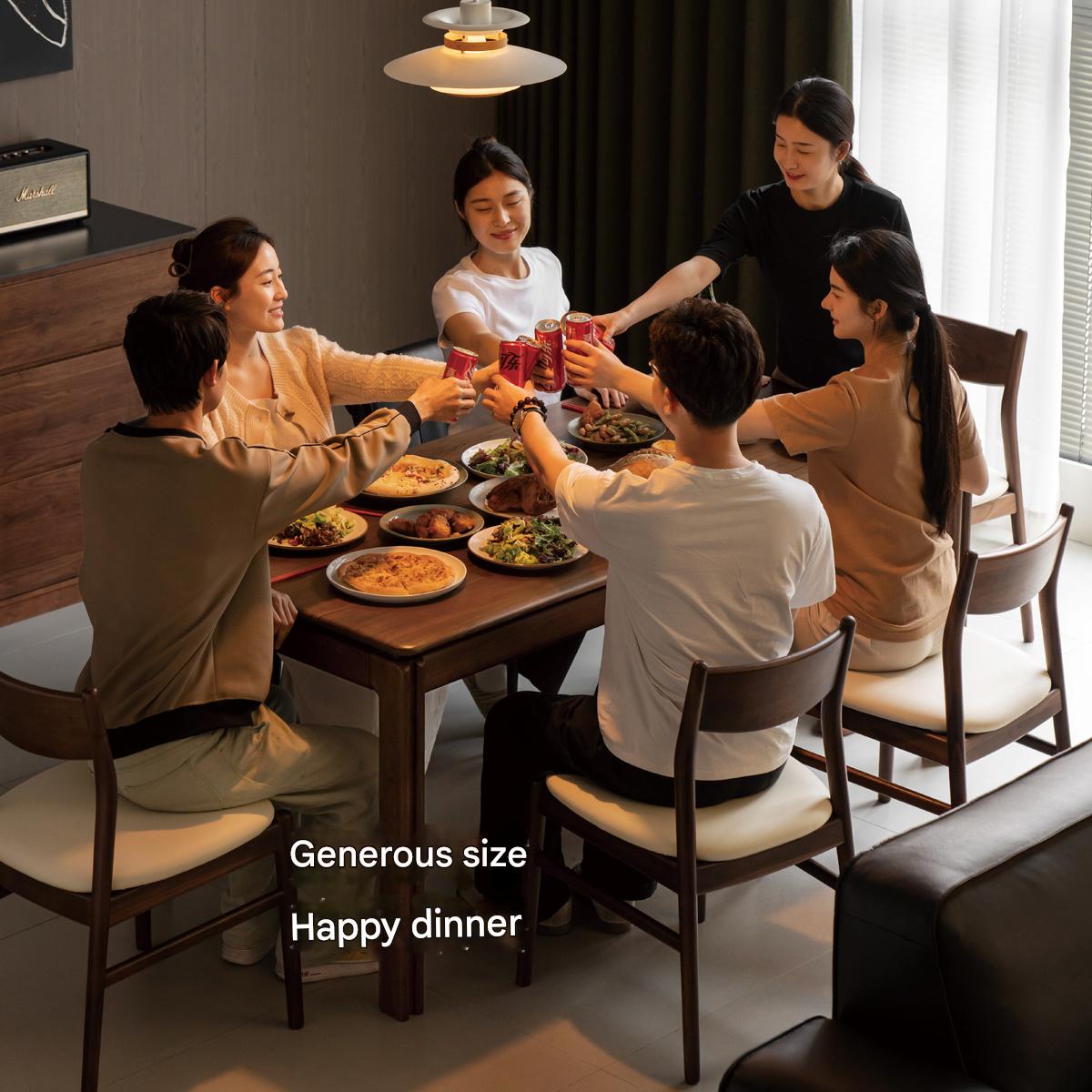 Solid Oak Wood Dining Table - Light Luxury Modern Design for Dining Room, Kitchen, or Open Space - Perfect for Family Gatherings & Dinner Parties