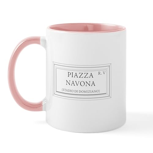 White/Pink Inside - Piazza Navona, Rome Italy Mug