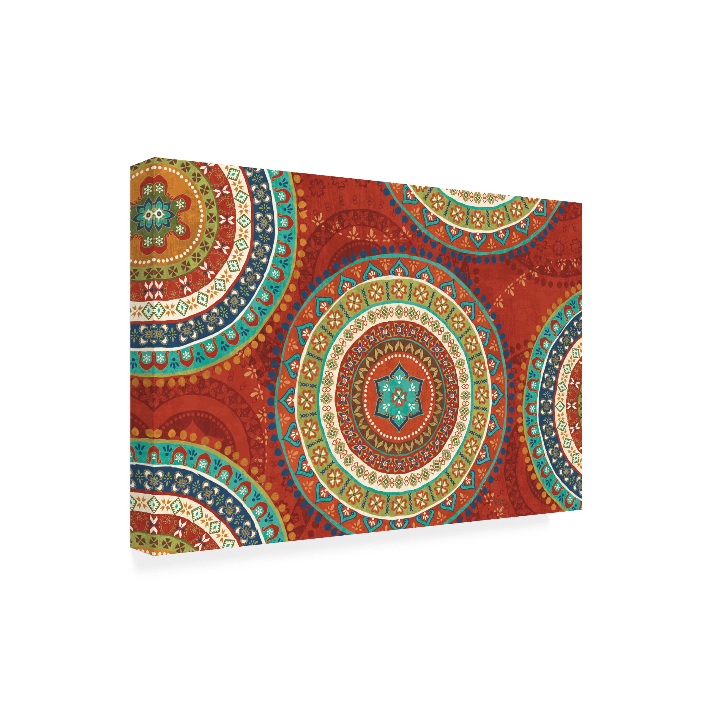 Mexican Fiesta VII Canvas Wall Art by Veronique Charron - Vibrant Mexican Culture Painting for Living Room, Bedroom & Office Decor