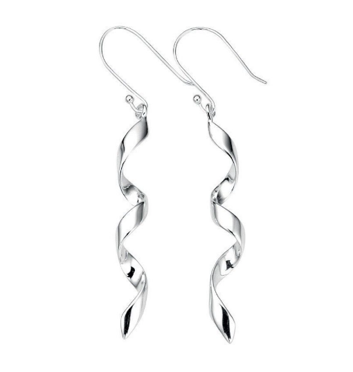 Sterling Silver Swirl Drop Earrings for Women - Elegant Dangle Earrings for Party, Wedding & Everyday Wear | Hypoallergenic & Tarnish-Resistant Jewelry Gift