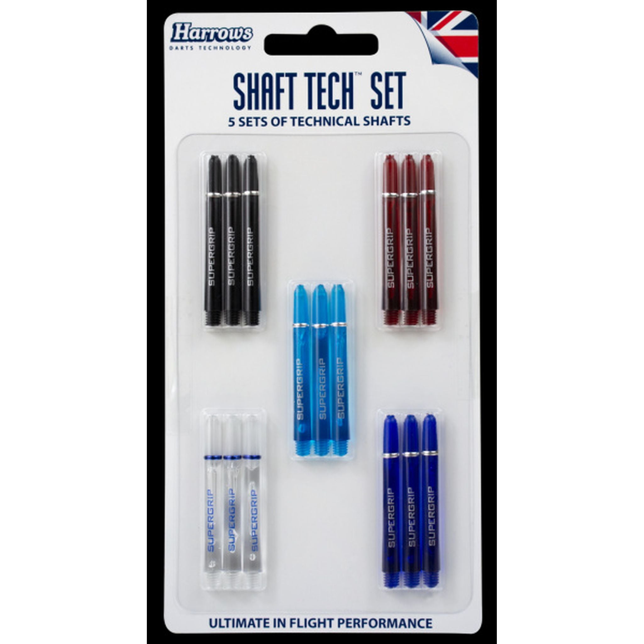 Harrows Shaft Tech 5 Pack - Premium Darts Shafts for Professional Players | Perfect for Steel Tip Darts, Tournaments & Home Practice