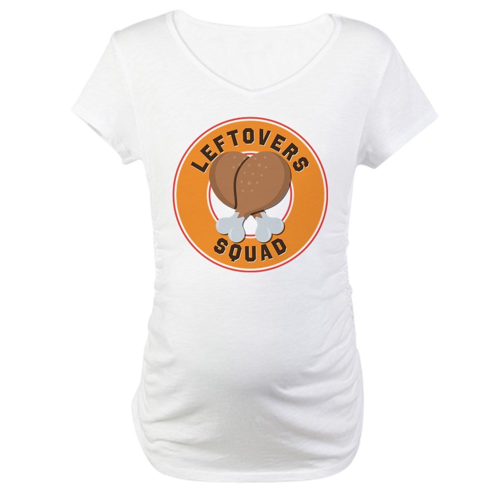 Leftovers Squad Emoji Maternity T-Shirt - Funny Pregnancy Tee for Moms-to-Be - Perfect for Baby Showers, Gender Reveals & Maternity Photos
