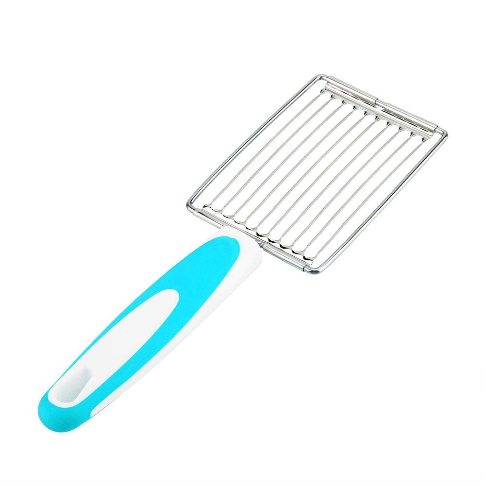 Stainless Steel Canned Meat Slicer - Professional Luncheon Meat Cutter for Spam, Cheese, Tomatoes & Boiled Eggs | Durable Kitchen Tool for Meal Prep & Camping (Blue)
