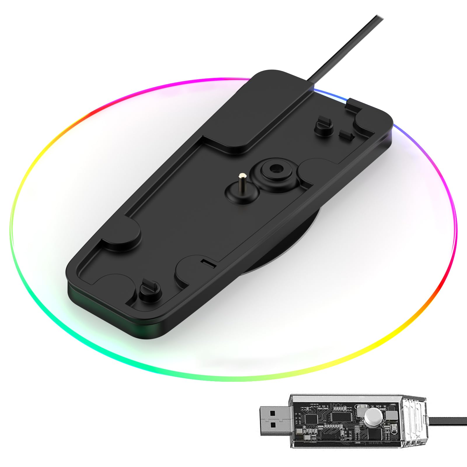 PS5 Vertical Stand with 7 RGB Lights - Compatible with PS5 Slim, Digital & Disc Edition, Base Bracket Accessories for PlayStation 5 Pro | Perfect for Gaming Setup & Display