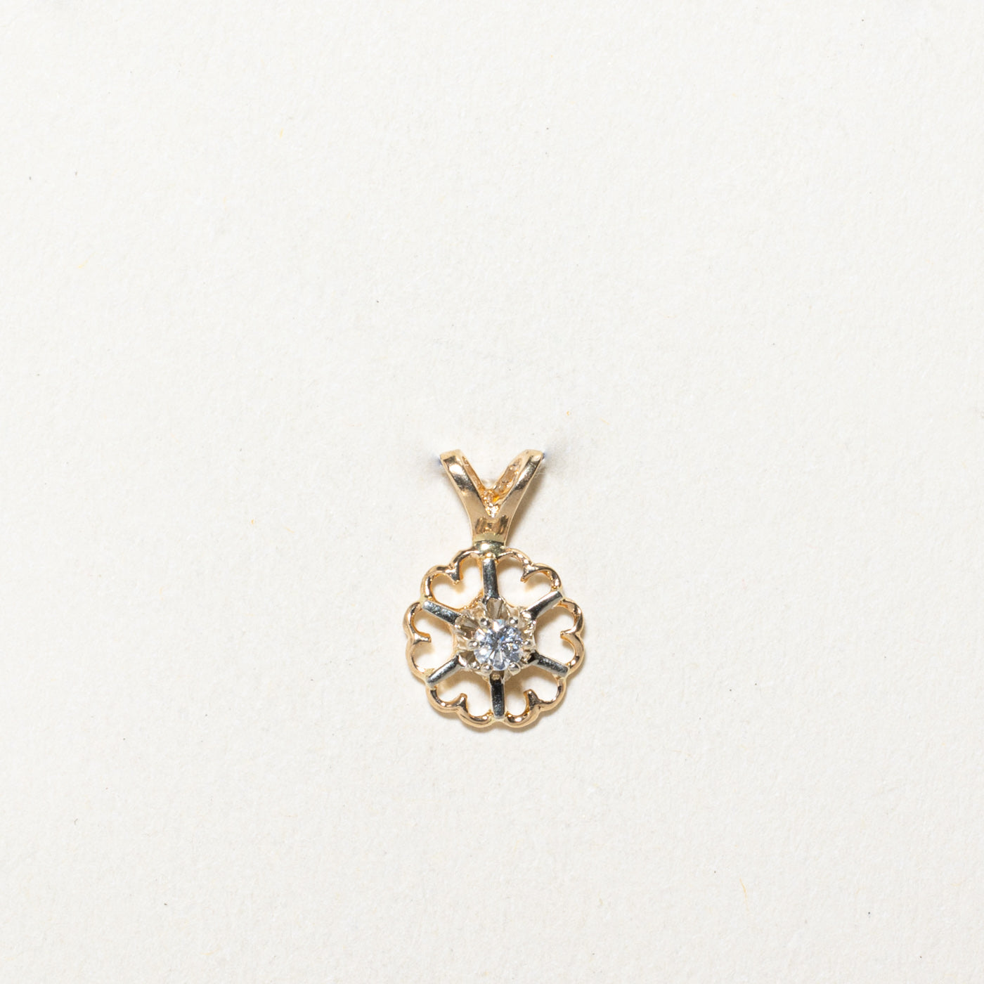 0.05ct Diamond Open Work Pendant Necklace - Elegant & Sparkling Jewelry for Women - Perfect for Weddings, Anniversaries & Special Occasions