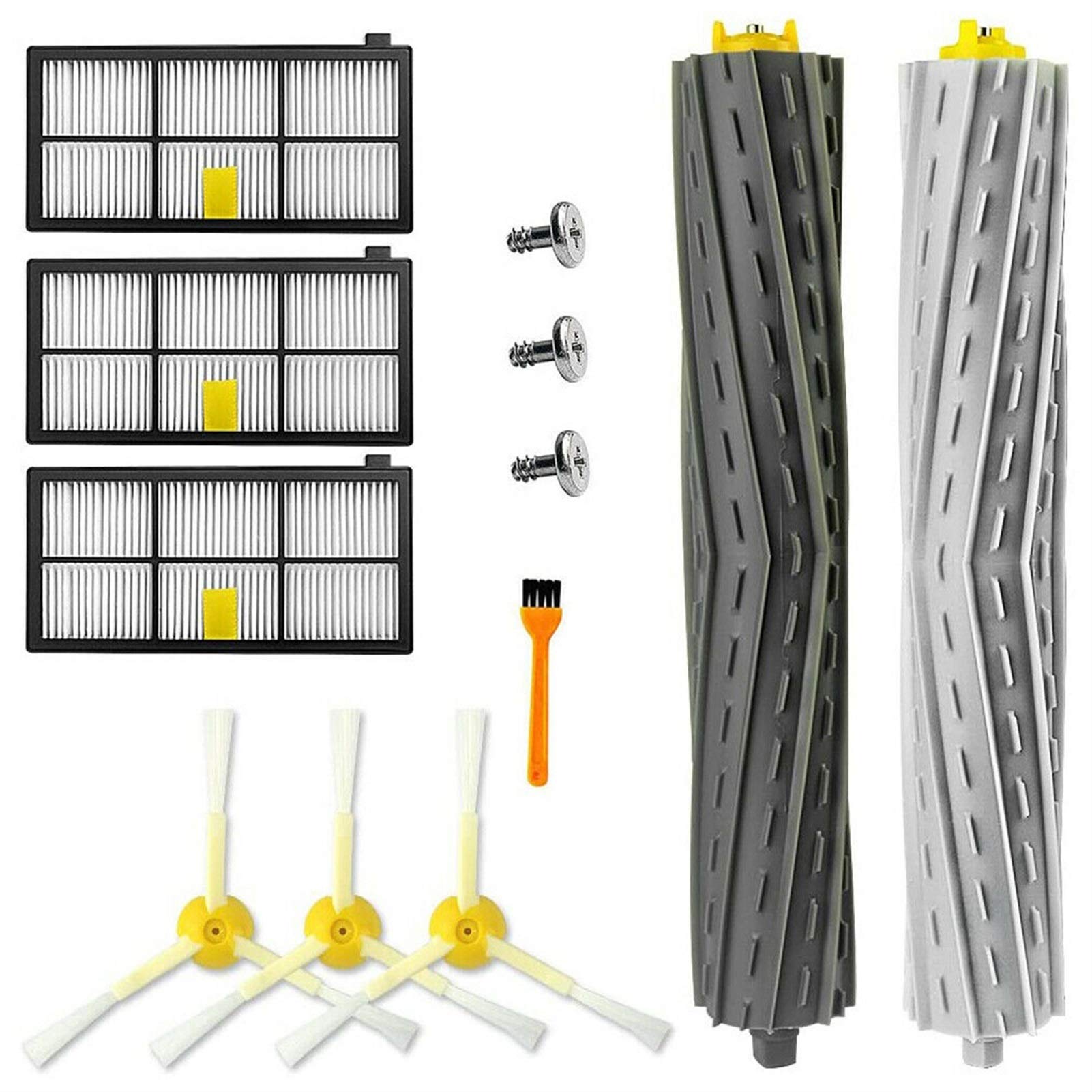Qgg 8-Piece Replacement Parts Kit for iRobot Roomba 800 & 900 Series - Compatible with Robotic Vacuum Cleaners - Includes Essential Cleaning Tools & Accessories for Home Maintenance - Perfect for Pet Hair, Hard Floors & Carpets
