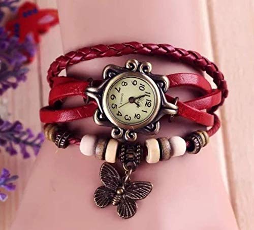 TONSY Analog Butterfly Bracelet Dial Dori Gift Watch for Girls - Stylish Combo Set of 2 - Perfect for Birthday Gifts, Party Favors, and Everyday Fashion Accessories