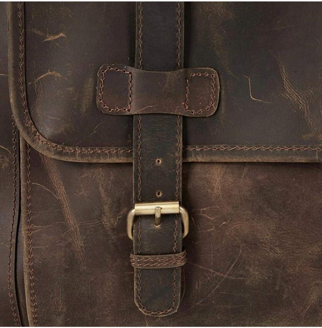 20 Inch Full Grain Leather Duffel Bag for Men & Women - Travel, Overnight, Weekend, Gym & Sports Duffle - Perfect for Business Trips, Workouts & Vacation Getaways