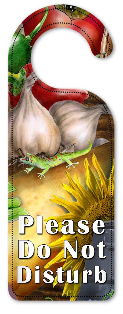 Fall Harvest Art Plates Do Not Disturb Door Hanger Sign - Double Rocker Design for Bedroom, Hotel & Office Privacy