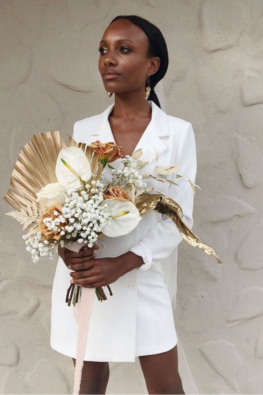 Elegant Bianca Suit Blazer Dress in Ivory - Women's Formal Office Wear & Wedding Guest Outfit