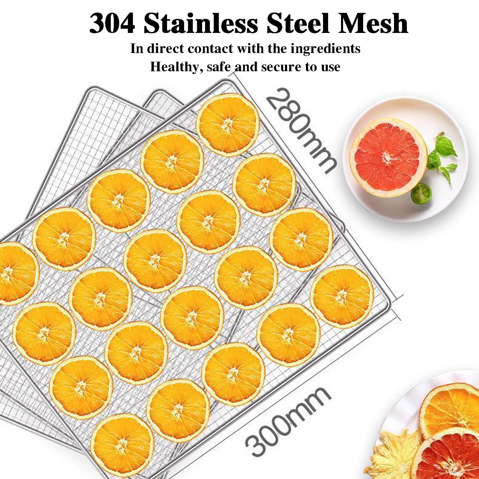 Commercial Food Dehydrator Machine - 10 Stainless Steel Trays with Adjustable Timer & Temperature Control - Perfect for Drying Fruits, Meat, Beef Jerky, Herbs - Ideal for Home Kitchens, Restaurants & Food Preservation Businesses