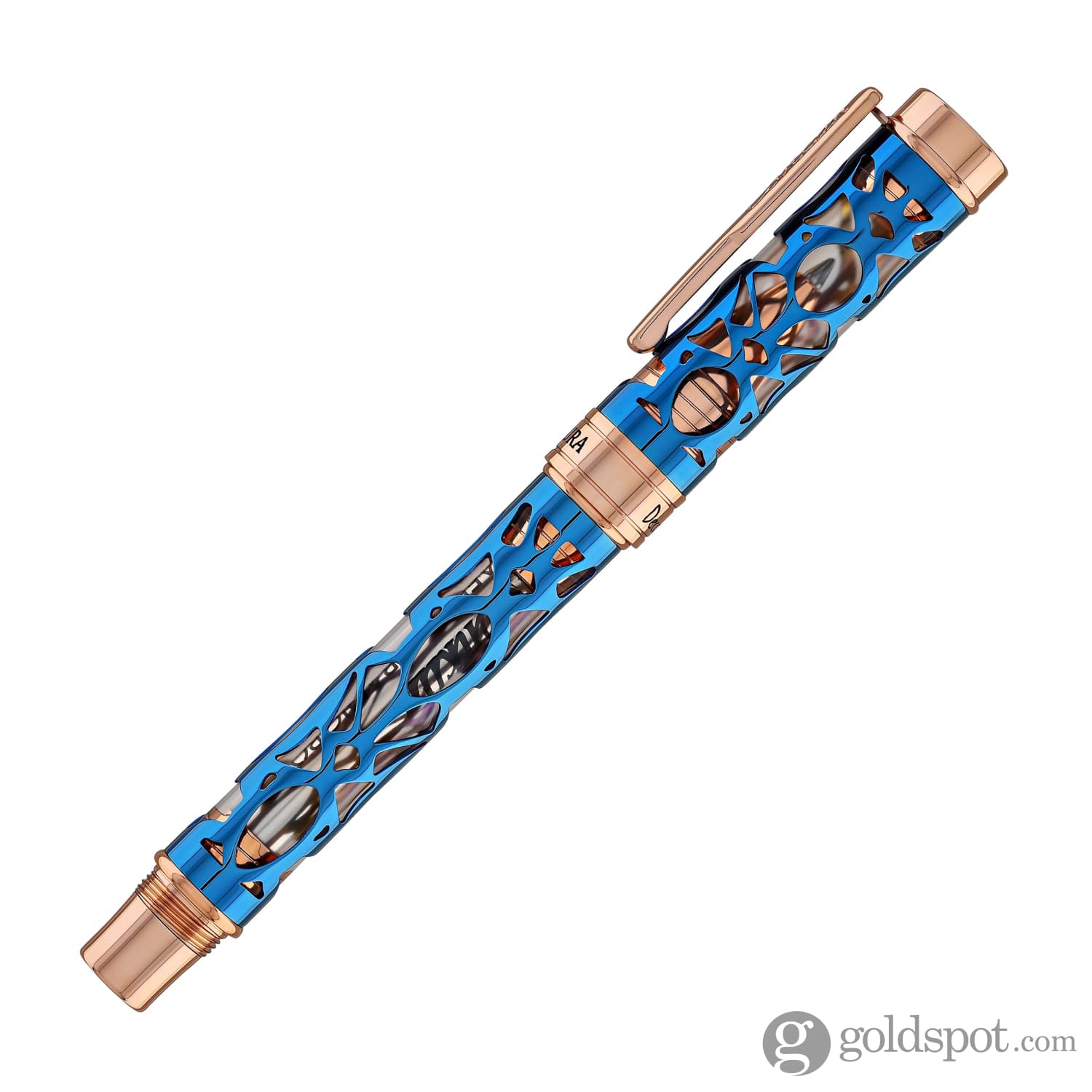 Conklin Endura Deco Crest Rollerball Pen - Demo Blue with Rose Gold Trim | Luxury Writing Instrument for Business, Gifts & Collectors | Premium Office & Executive Pen for Professionals