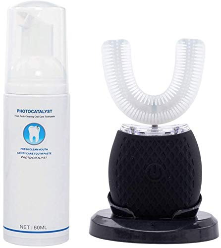 Ultrasonic Automatic Electric Toothbrush with 30-Minute Timer & Wireless Charging - 360° Teeth Whitening Brush for Travel & Home Use - Perfect for Sensitive Teeth & Oral Care Routine
