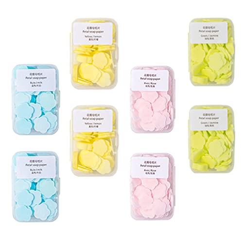 Disposable Soap Sheets - 8 Pack Travel Soap Flakes, Mini Paper Soap for Hand Washing | Portable & Hygienic for Camping, Hiking, Travel, and Outdoor Activities