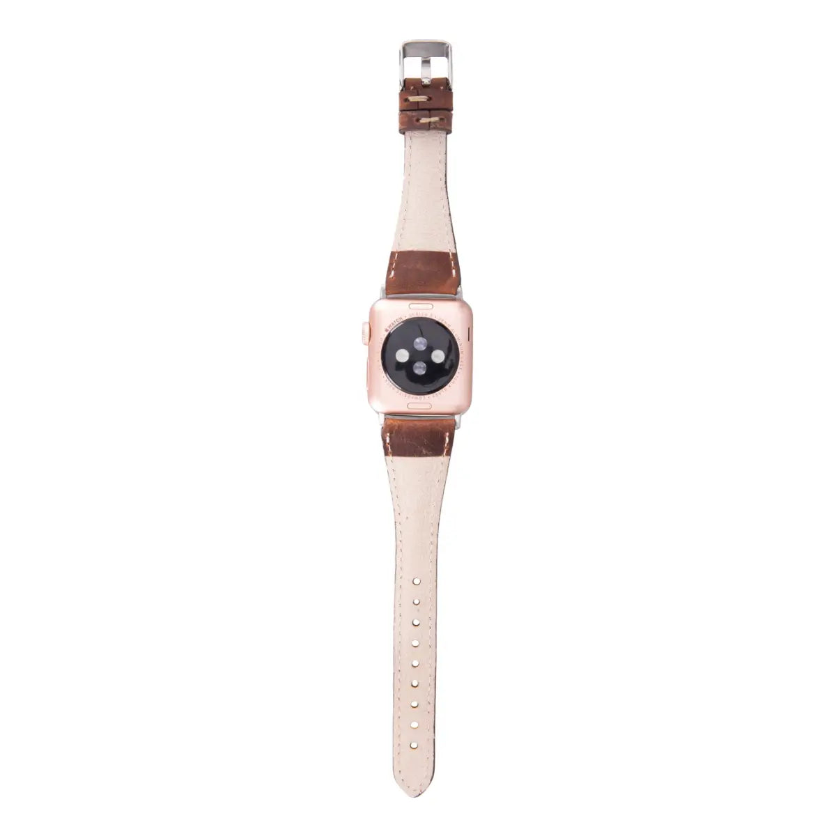 Vintage Distressed Brown Leather Slim Apple Watch Band - Stylish & Durable Replacement Strap for Work, Travel & Everyday Wear