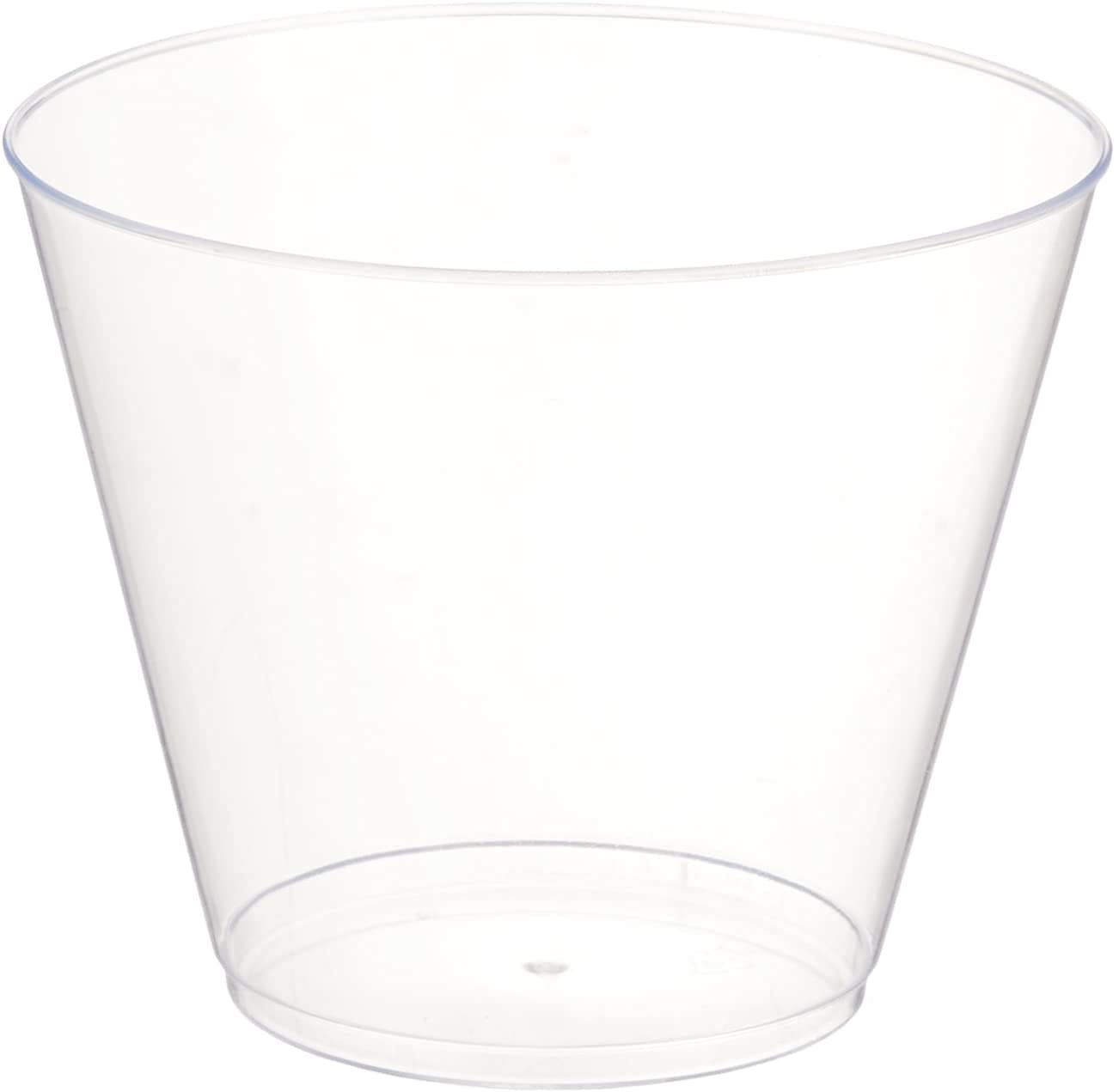 PMU 9 oz Clear Heavy Duty Plastic Tumblers - BPA Free Disposable Drinking Glasses for Parties, Events & Restaurants - Old Fashioned Cup Set (Pack of 600) - Perfect for Cocktails, Iced Coffee & Beverage Service