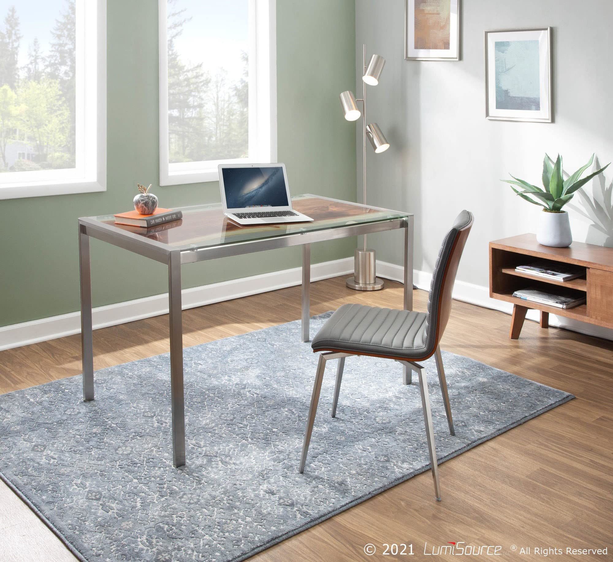 LumiSource Live Edge Dining Table - 6-Person Rectangle Kitchen Table with Natural Wood Finish | Perfect for Small Spaces, Breakfast Nooks & Cozy Dining Areas
