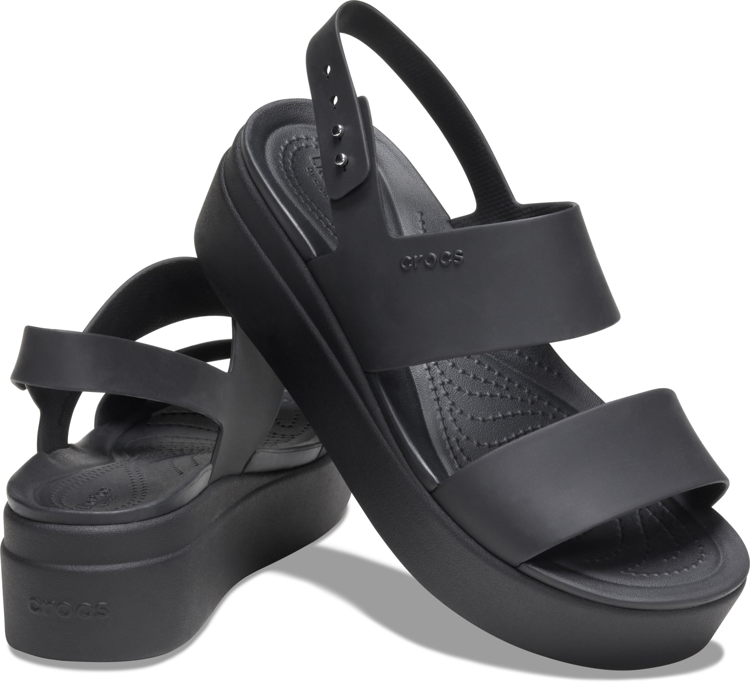 Crocs Women’s Brooklyn Low Wedge Platform Sandals - Comfortable Slip-On Casual Shoes for Summer, Beach & Outdoor Wear