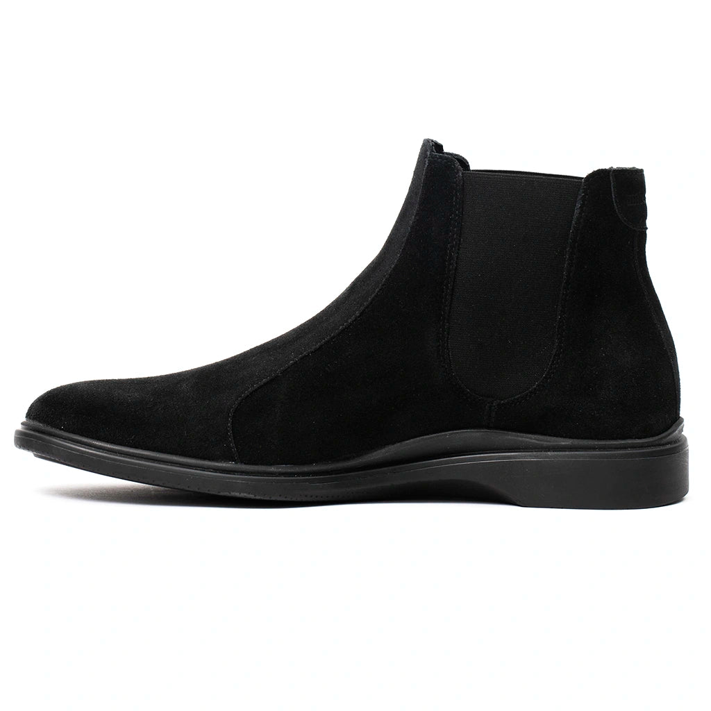The Chelsea Boots for Men - Classic Mid-Calf Leather Boots in Midnight Black | Perfect for Casual Wear, Office & Outdoor Adventures