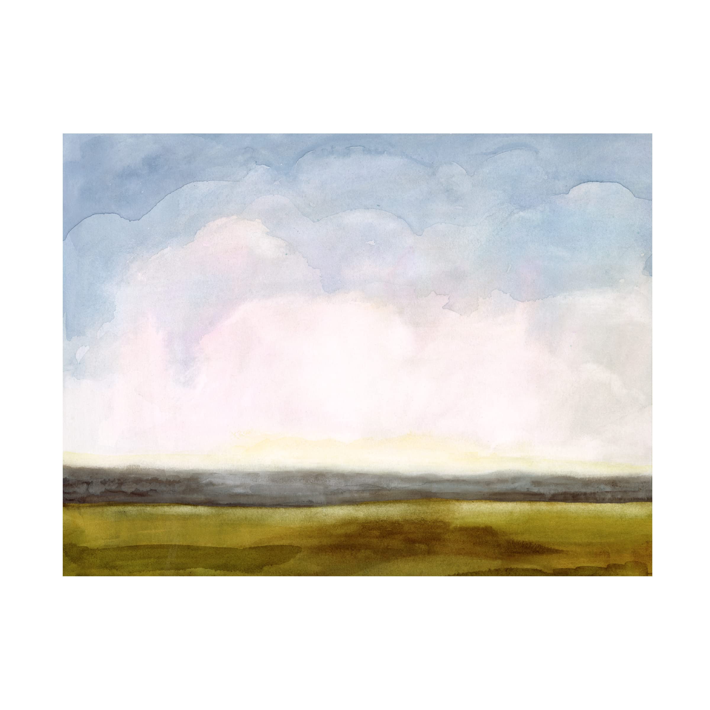 Victoria Borges 'Cumulus Horizon I' Canvas Wall Art Print - Modern Landscape Painting for Living Room, Bedroom & Office Decor